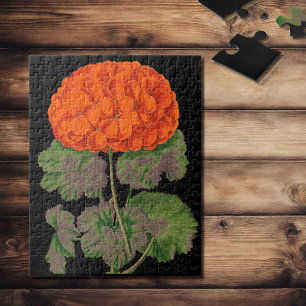 Vintage Geranium  - bold floral   Jigsaw Puzzle