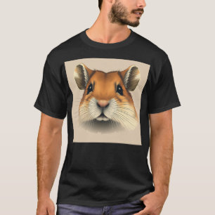 Vintage Gerbil Portrait Retro Pet T-Shirt