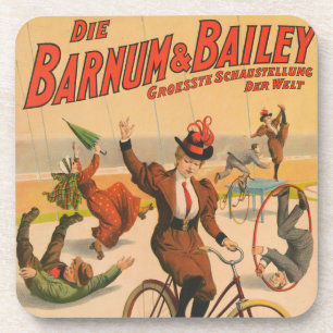 Vintage German Circus Poster Of Performers, 1900. Coaster