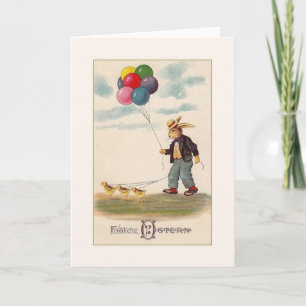 Vintage German Easter Card. Happy Easter! Holiday Card