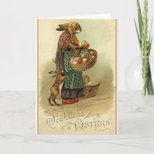Vintage German Easter Card. Happy Easter! Holiday Card