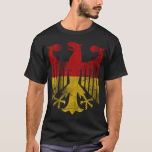 Vintage German Flag of Germany Eagle Fade T-Shirt