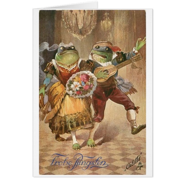 Vintage - German Froggy Goes Courting, (Front)