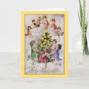 Vintage German Frohe Weihnachten Christmas Card