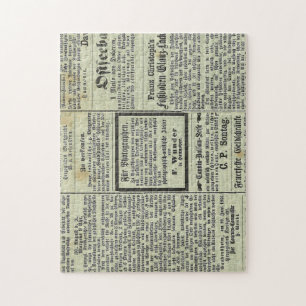 Vintage German newspaper puzzle