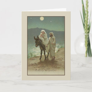 Vintage German Religious Christmas Card