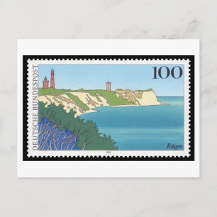 Vintage German Rügen 1990s Stamp Postcard