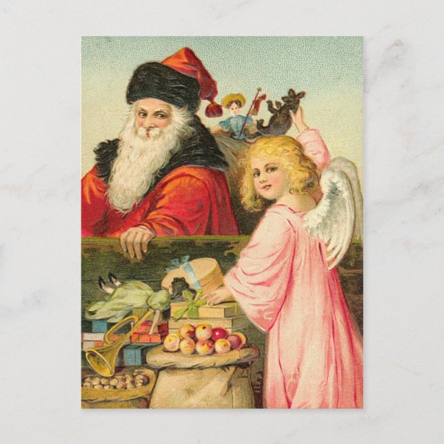Vintage German Santa Postcard (Front)