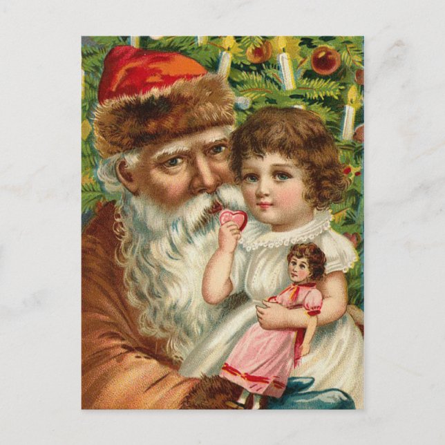Vintage German Santa Postcard (Front)