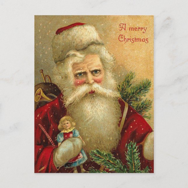 Vintage German Santa Postcard (Front)