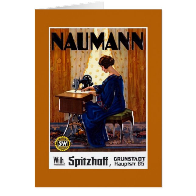 Vintage German sewing machine advertising (Front)