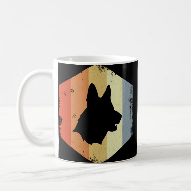 Vintage German Shepherd Coffee Mug (Left)