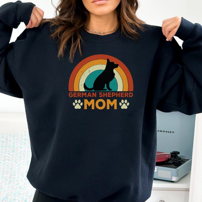 Vintage German Shepherd Dog Mum Sunset  Sweatshirt (Creator Uploaded)