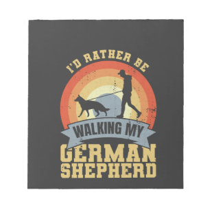 Vintage German Shepherd Owner Saying Notepad