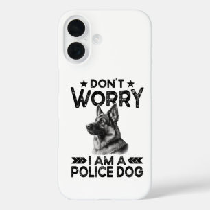 Vintage German Shepherd Police Dog Owner Funny iPhone 16 Case