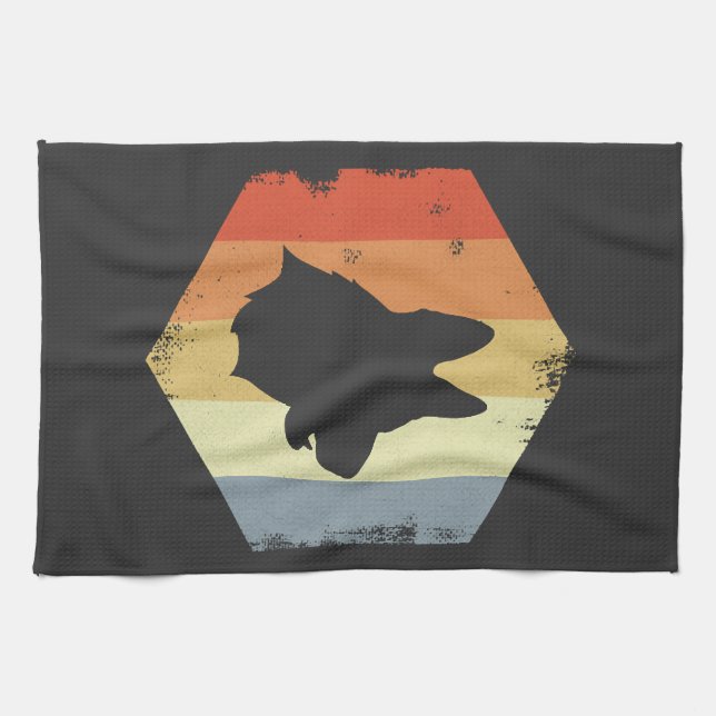 Vintage German Shepherd Tea Towel (Horizontal)