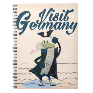 Vintage German travel poster cartoon Notebook