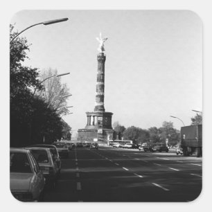 Vintage Germany Berlin 17th June Street Square Sticker