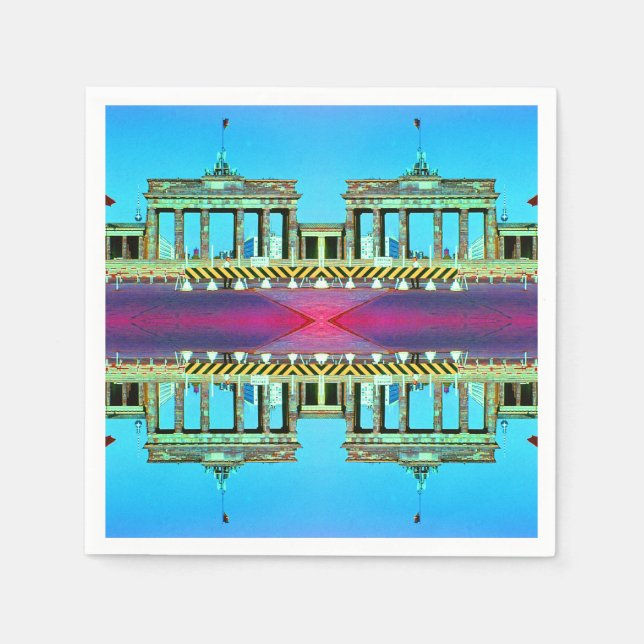 Vintage Germany Berlin Brandenburg Gate Napkin (Front)