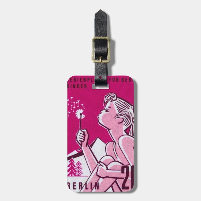 Vintage Germany German Luggage Tag (Front Vertical)