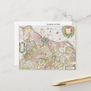 Vintage Germany Map Postcard