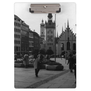 Vintage Germany Munich Church Marienplatz Clipboard