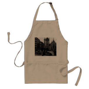 Vintage Germany Munich Church Marienplatz Standard Apron