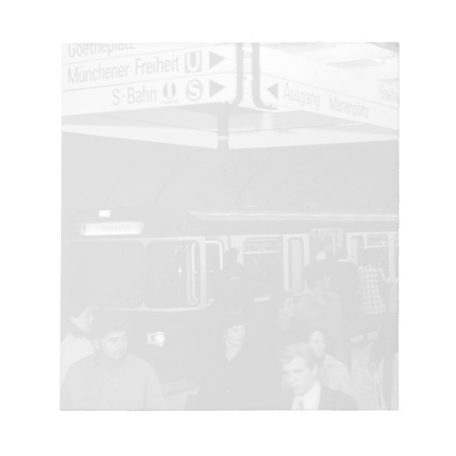 Vintage Germany Munich Station Marienplatz Notepad (Front)