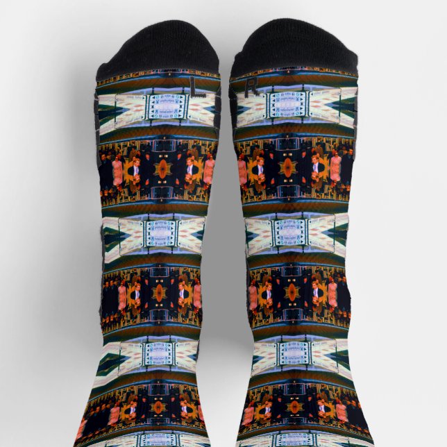 Vintage Germany Munich Station Marienplatz Socks (Top)