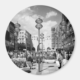 Vintage Germany Munich Towngate Karistor Magnet