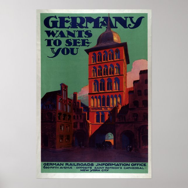 Vintage Germany Wants to See You Poster (Front)