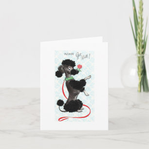 Vintage Get Well Poodle Card
