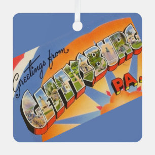 Vintage Gettsyburg PA  Metal Tree Decoration