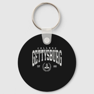 Vintage Gettysburg Athletics Arch Design Men Women Key Ring