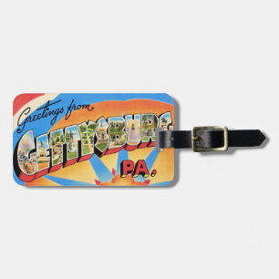 Vintage Gettysburg PA Luggage Tag