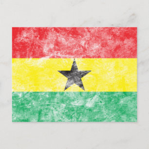 Vintage Ghana Flag Postcard