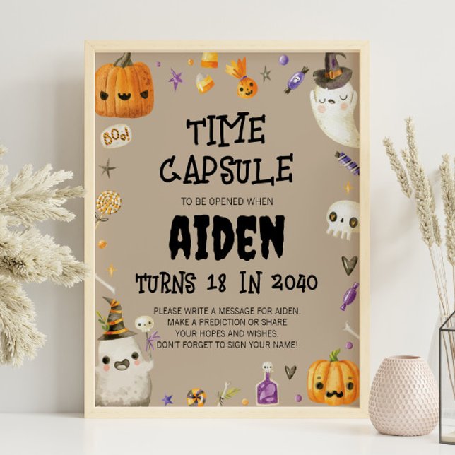 Vintage Ghost Birthday Time Capsule Sign (Creator Uploaded)