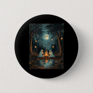 Vintage Ghost Book Reading Camping Gothic Hallowee 6 Cm Round Badge