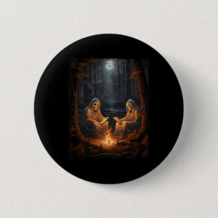 Vintage Ghost Book Reading Camping Gothic Hallowee 6 Cm Round Badge