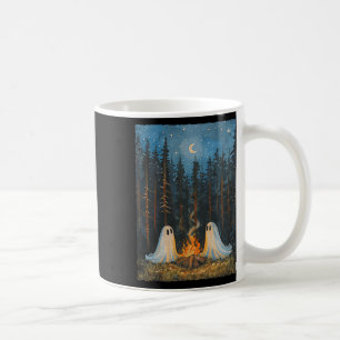 Vintage Ghost Campfire Camping Lover Forest Gothic Coffee Mug