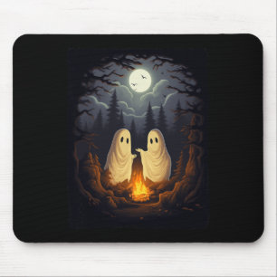Vintage Ghost Camping Campfire Gothic Halloween Me Mouse Pad