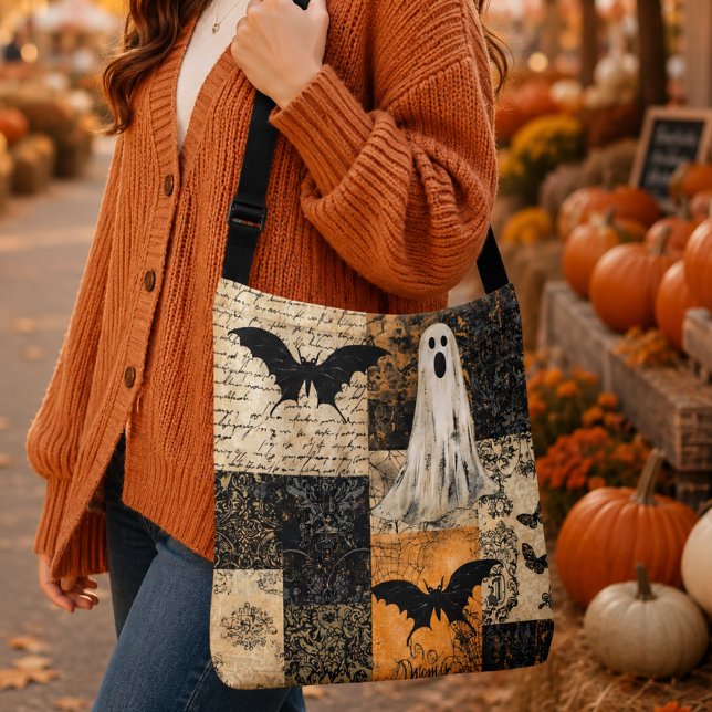 Vintage Ghost Halloween Collage Gothic Bag (Creator Uploaded)