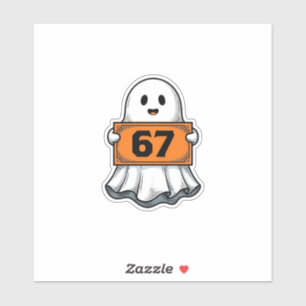 Vintage Ghost Number 67 Halloween Shirt Design_1