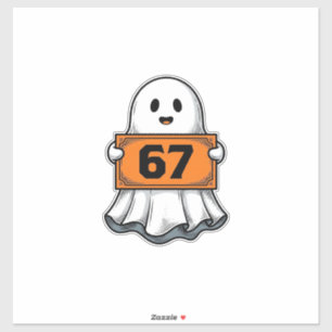 Vintage Ghost Number 67 Halloween Shirt Design_1