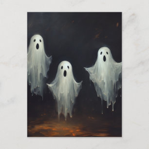 Vintage Ghost Painting Postcard