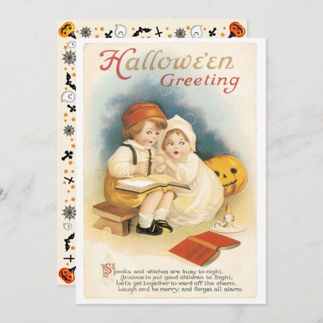 Vintage Ghost Stories Halloween Invitation (Front/Back)