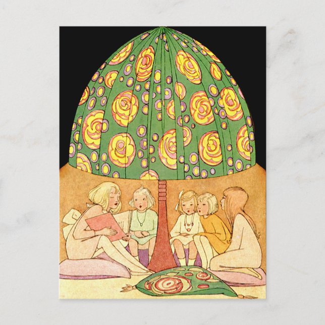 VINTAGE GHOST STORIES HALLOWE'EN PARTY POSTCARD (Front)