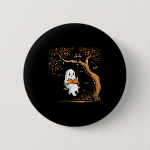 Vintage Ghost Swing Reading Book Swinging Hallowee 6 Cm Round Badge
