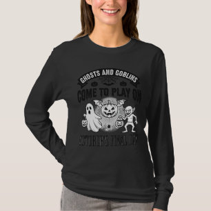 Vintage Ghosts And Goblins Halloween Shirt Design_