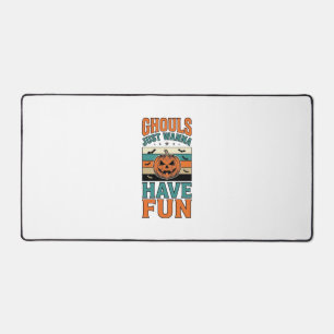 Vintage Ghouls Just Wanna Have Fun Halloween Shirt Desk Mat